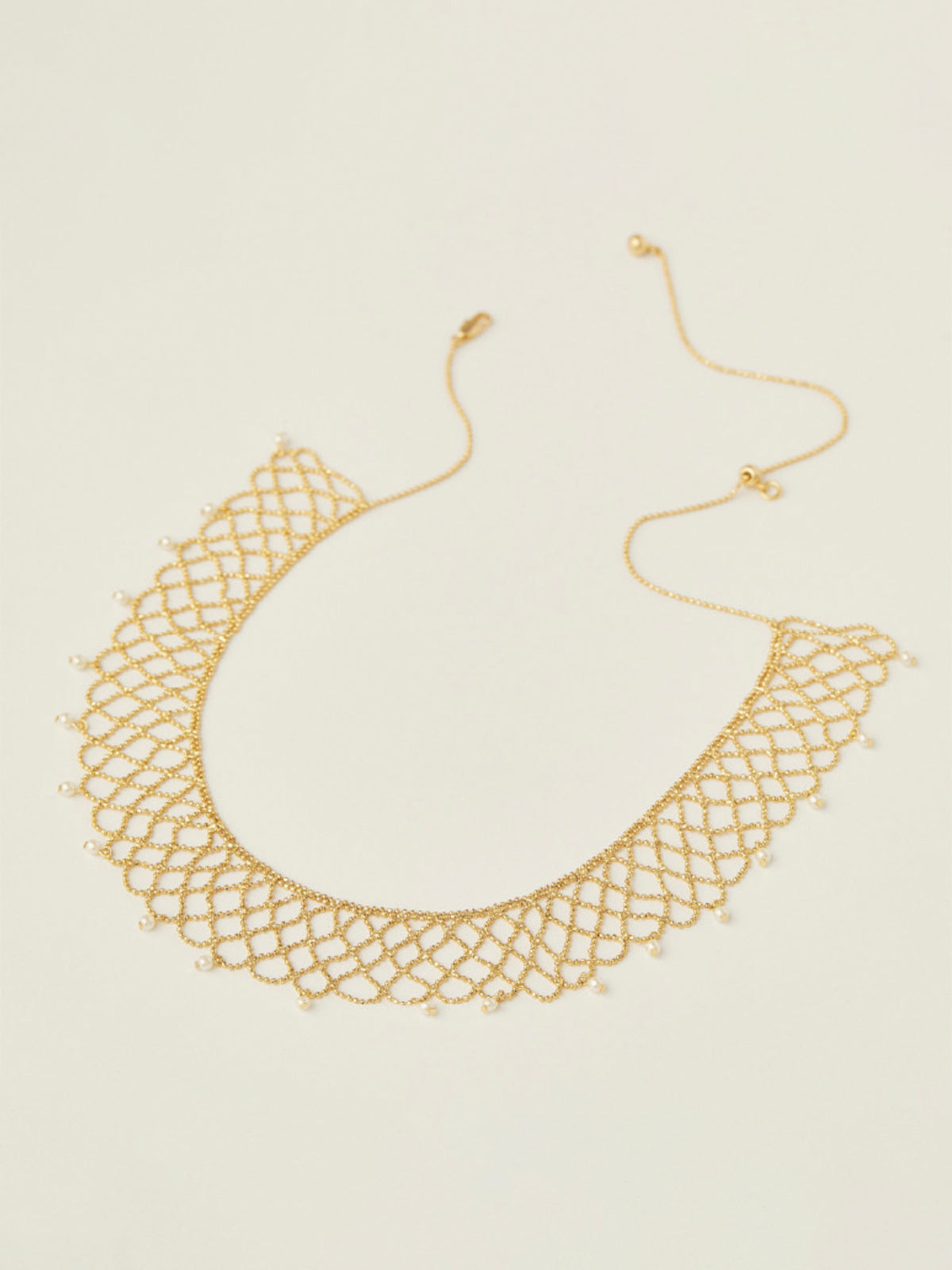 Mesh Pearl Necklace