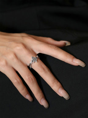 Cross Diamond Ring