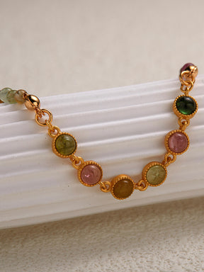 Natural Tourmaline Colorful Bracelet