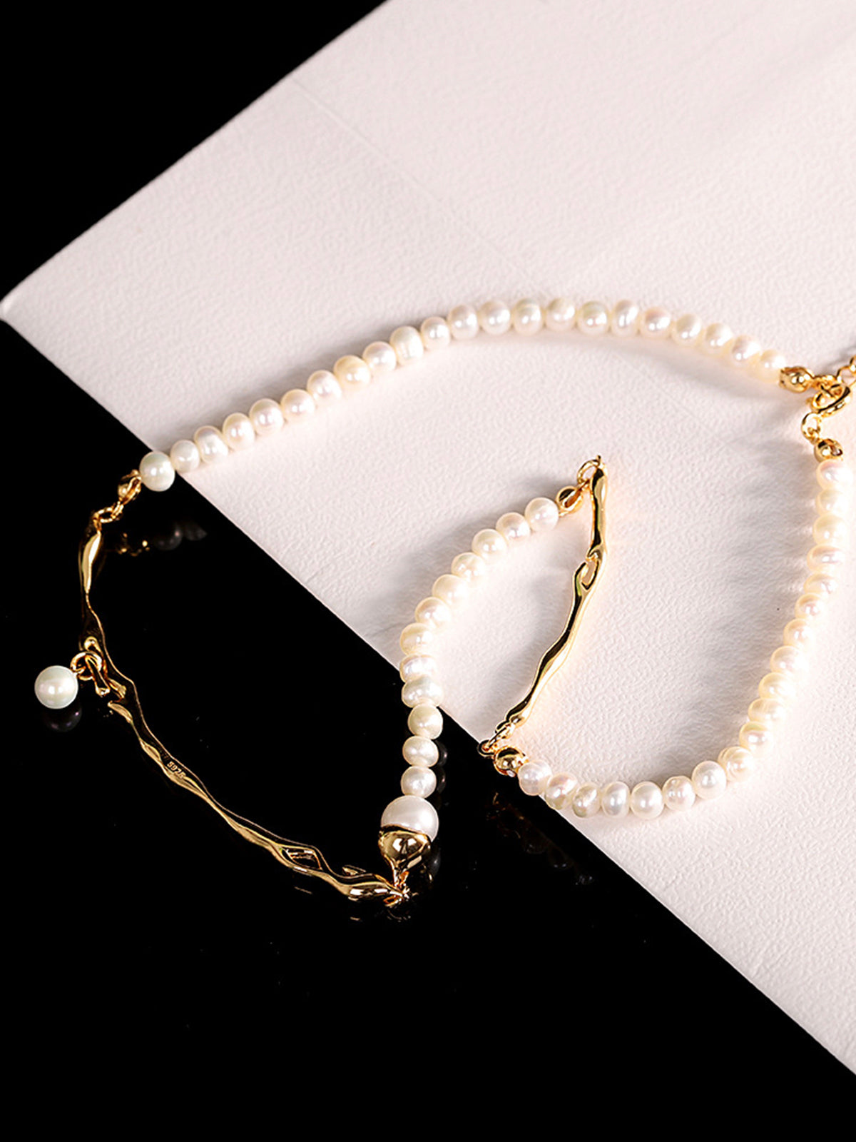 Pearl Bead Irregular Chain Choker