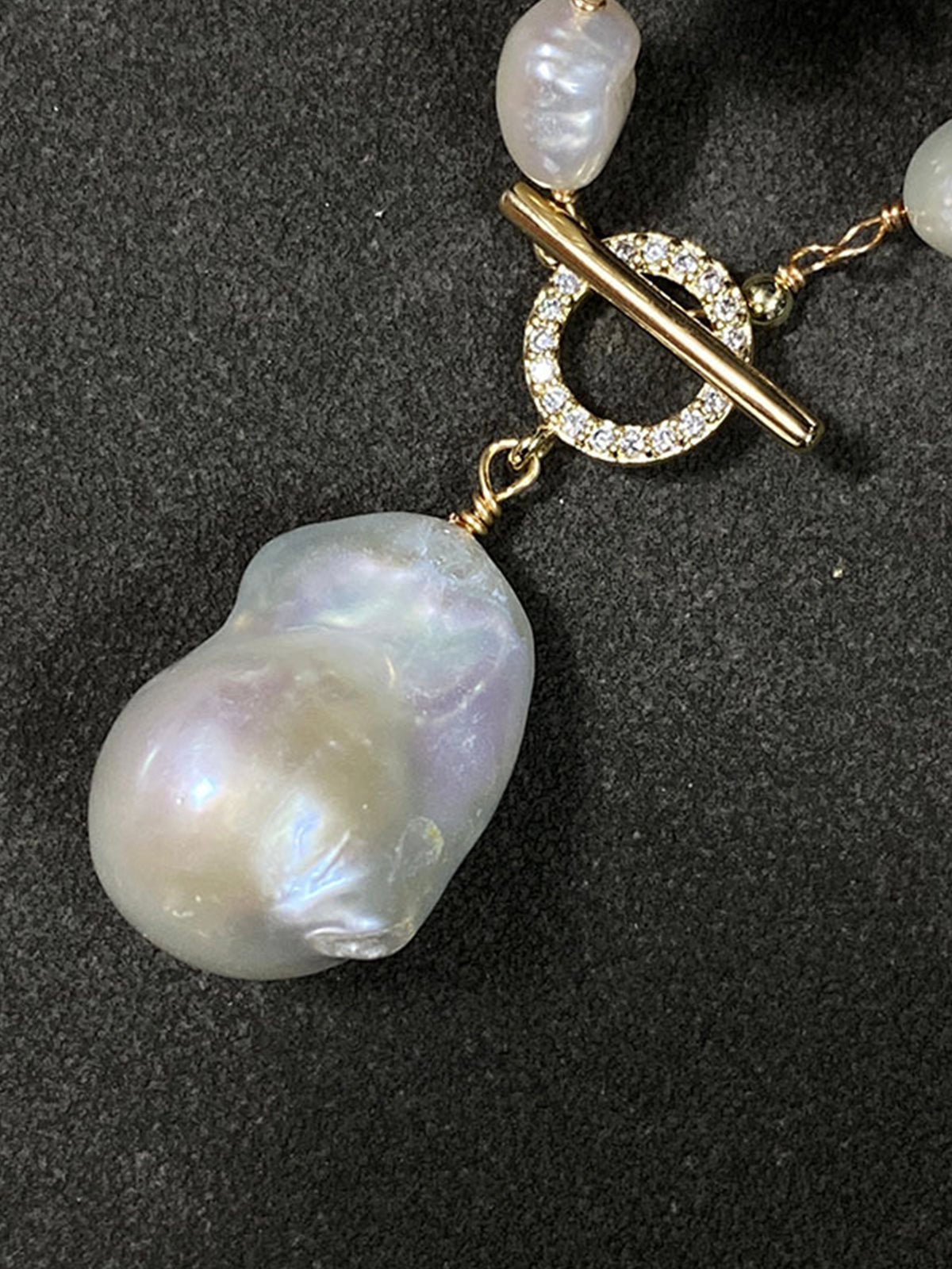 Baroque Pearl Toggle Pendant