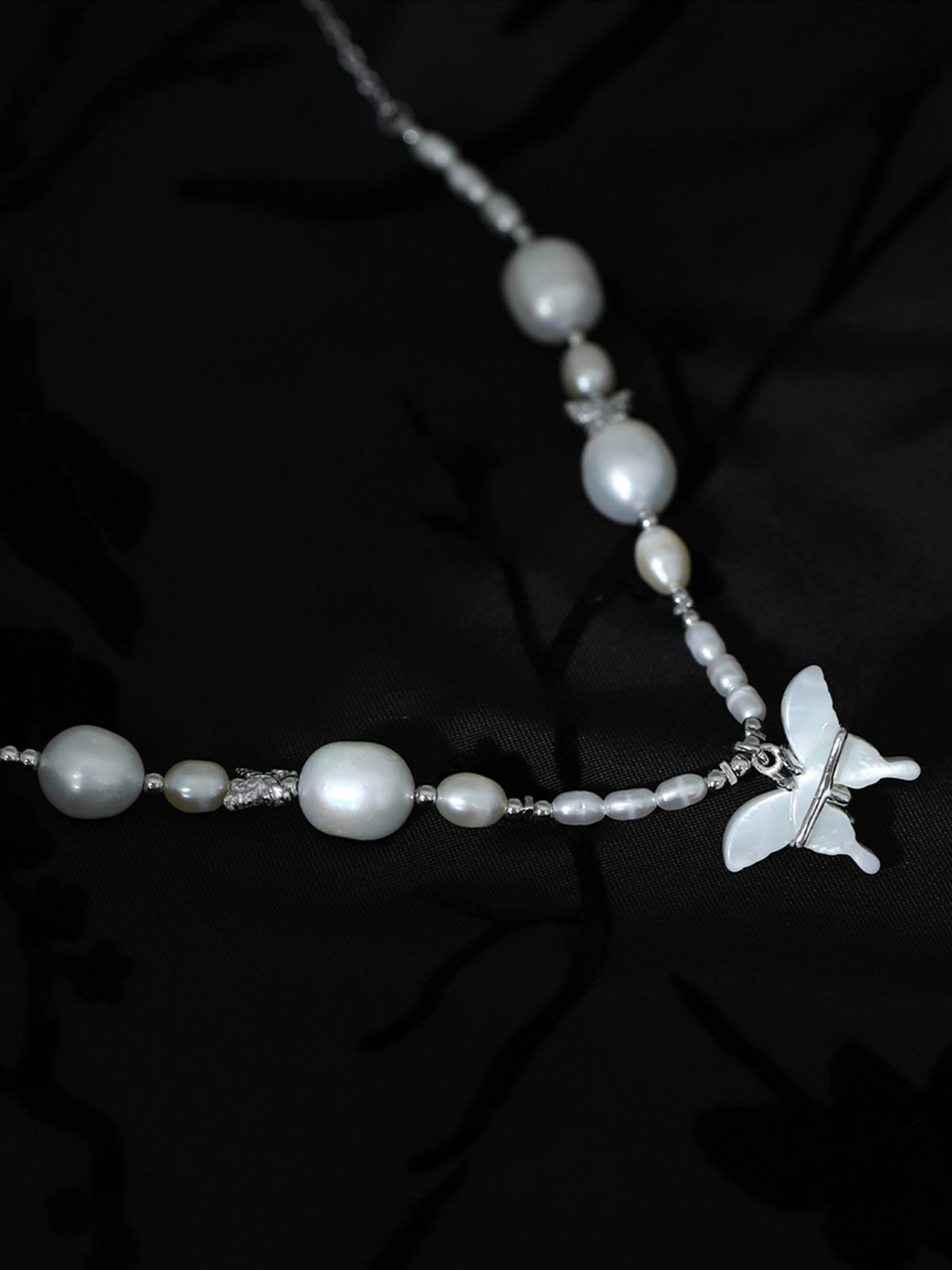 Butterfly Pearl Necklace