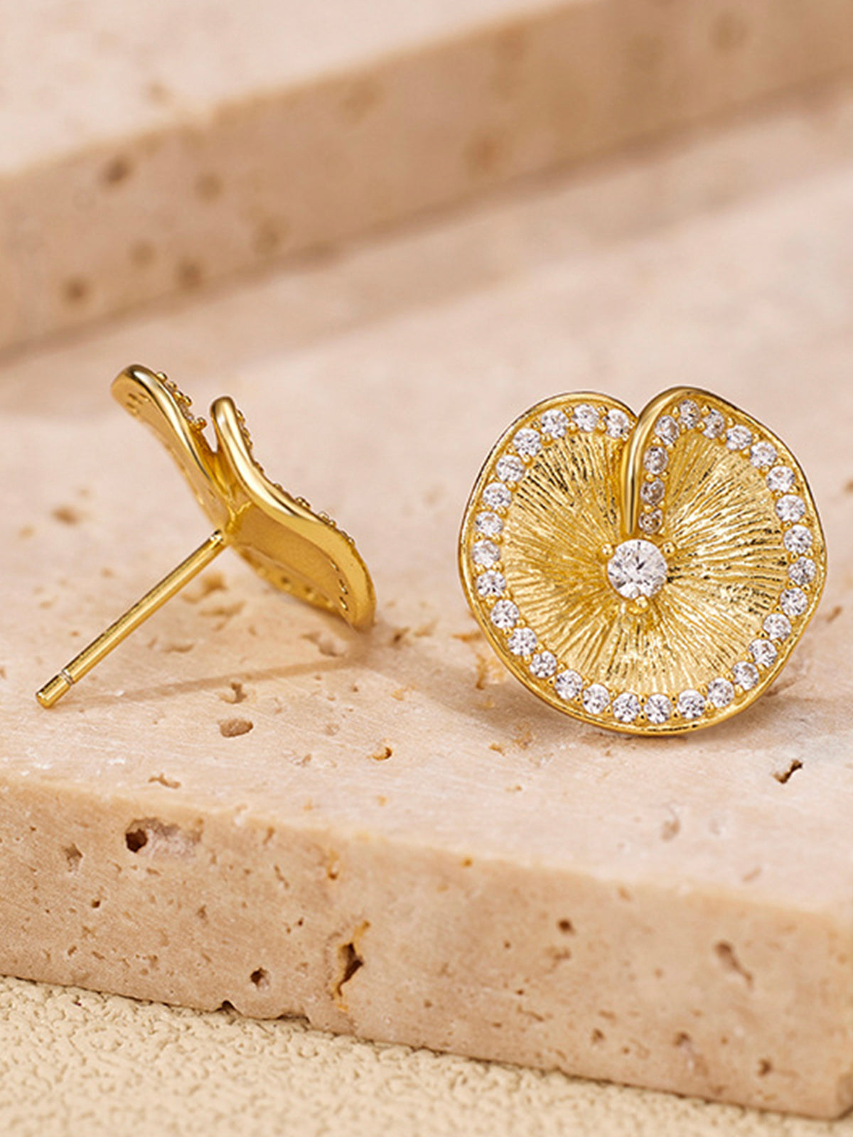 Lotus leaf earrings