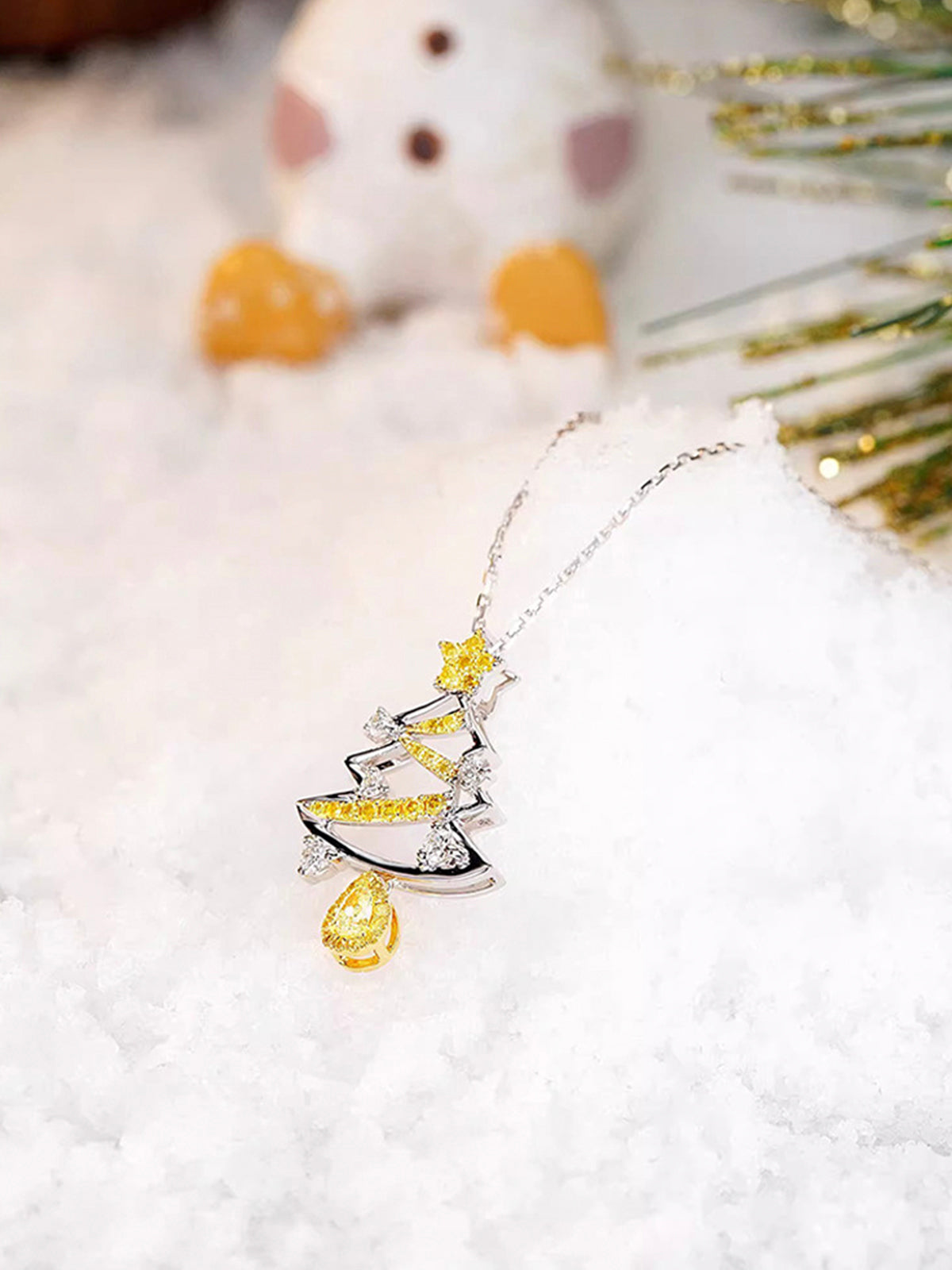 Star Christmas Tree Necklace