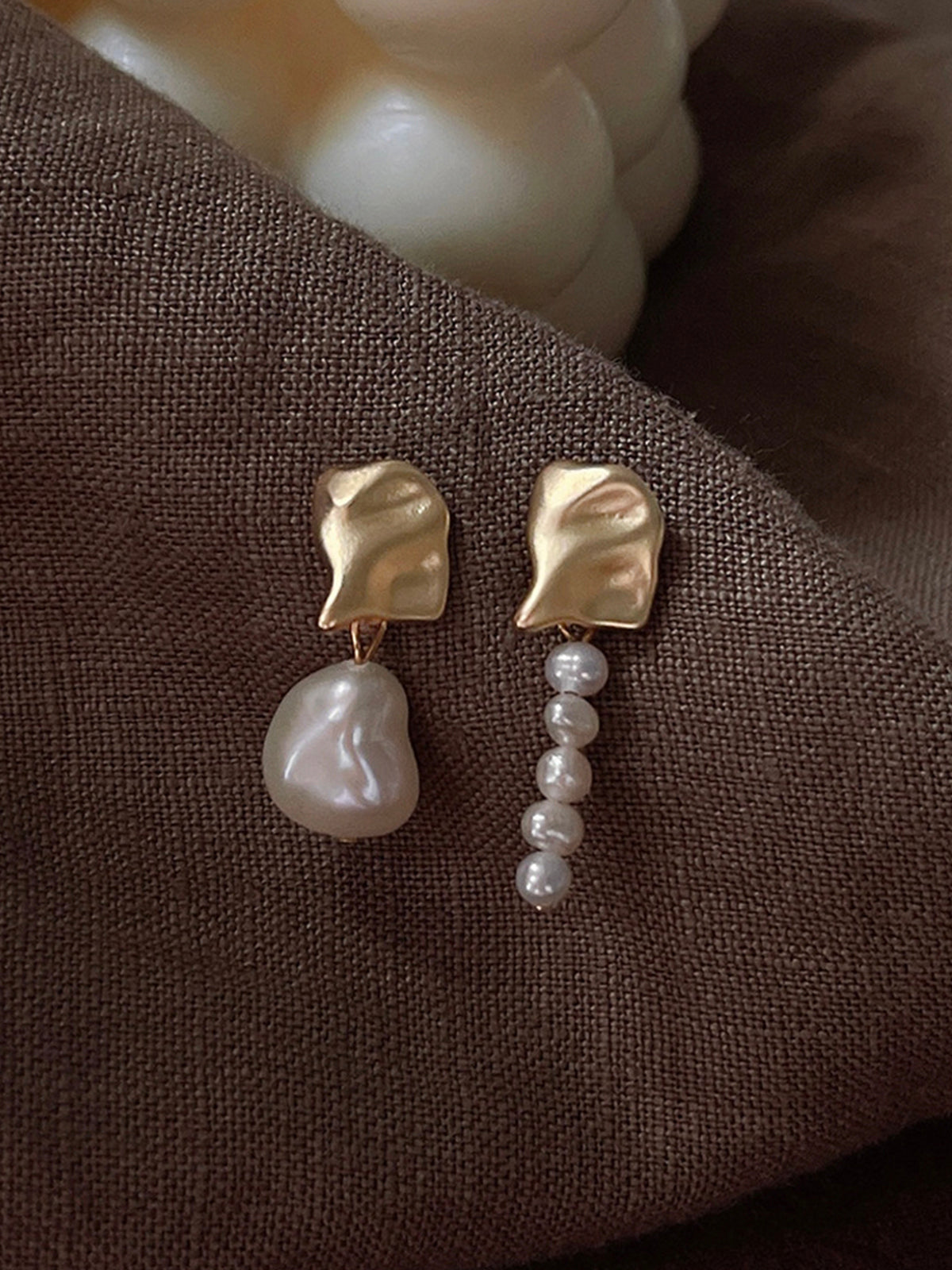 Shaped Pearl Earrings