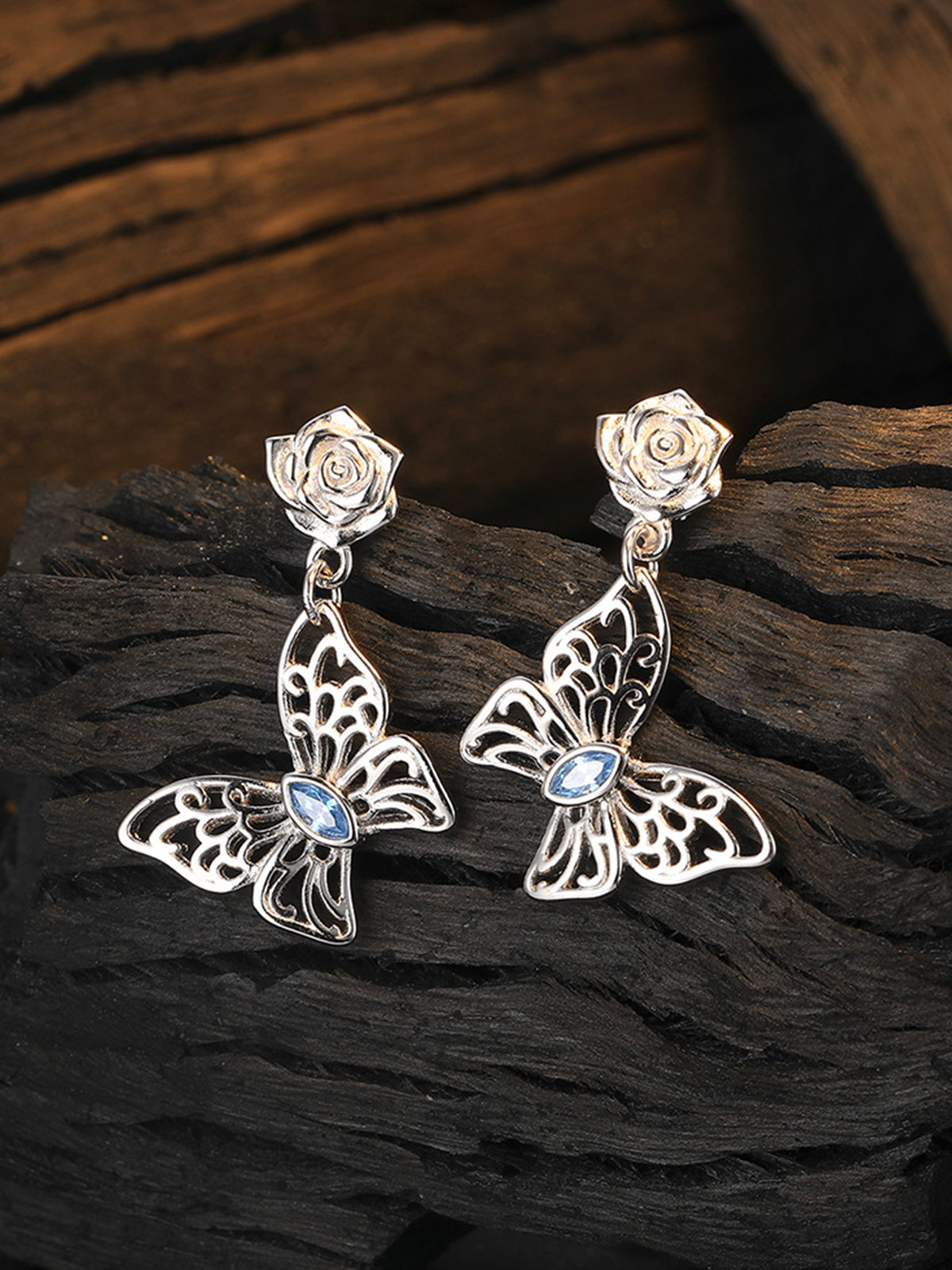 Flower Butterfly Earrings