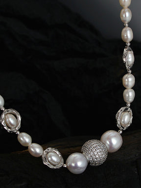 Baroque Pearl Planet Necklace