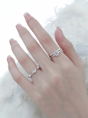 White Agate Ring