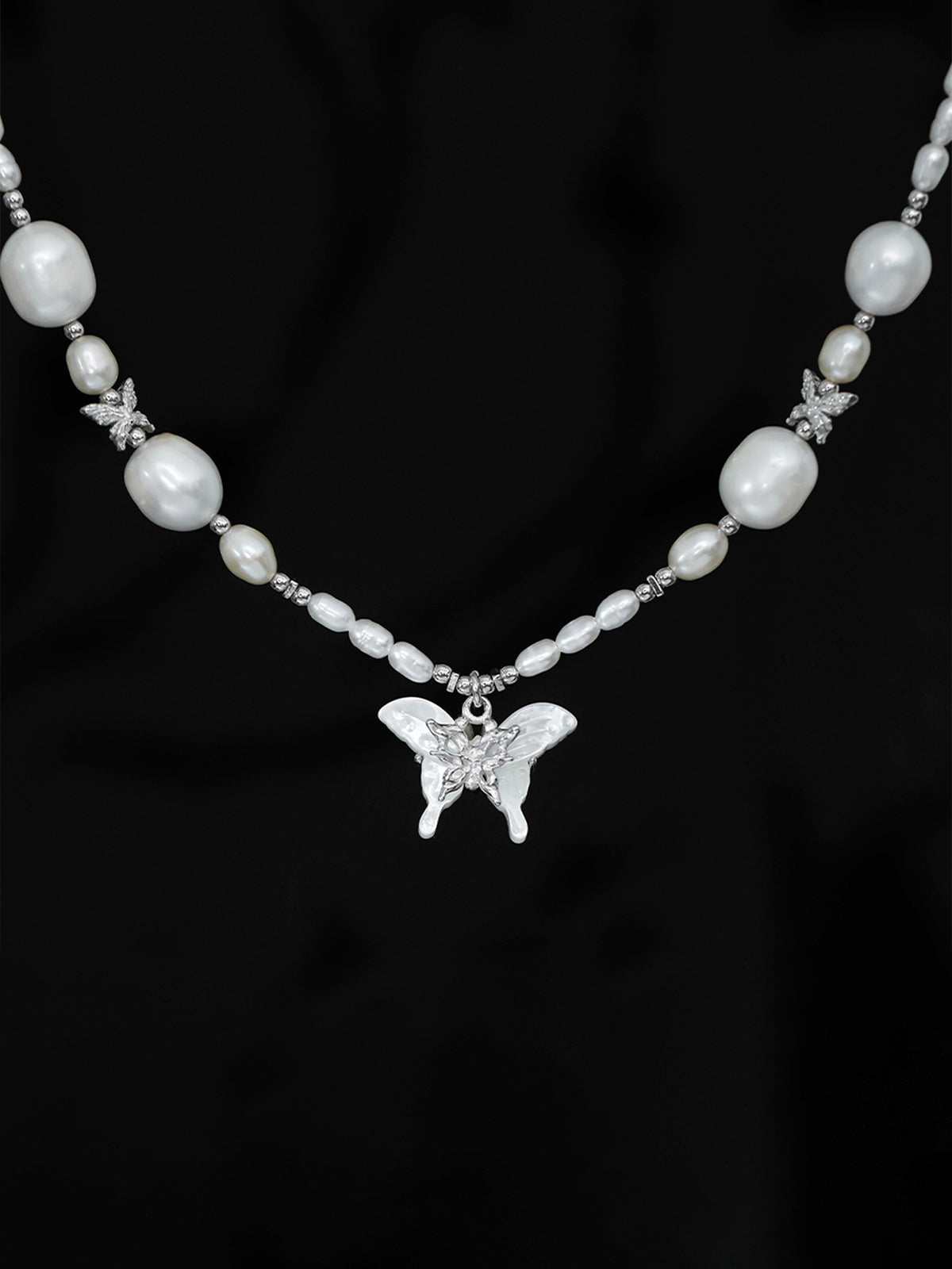 Butterfly Pearl Necklace