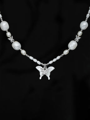 Butterfly Pearl Necklace