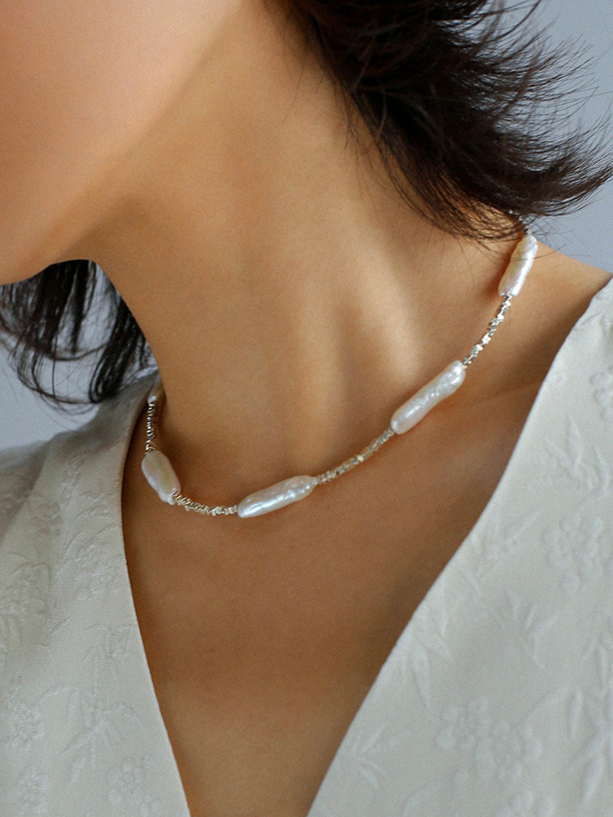 Quadrilateral Pearl Necklace