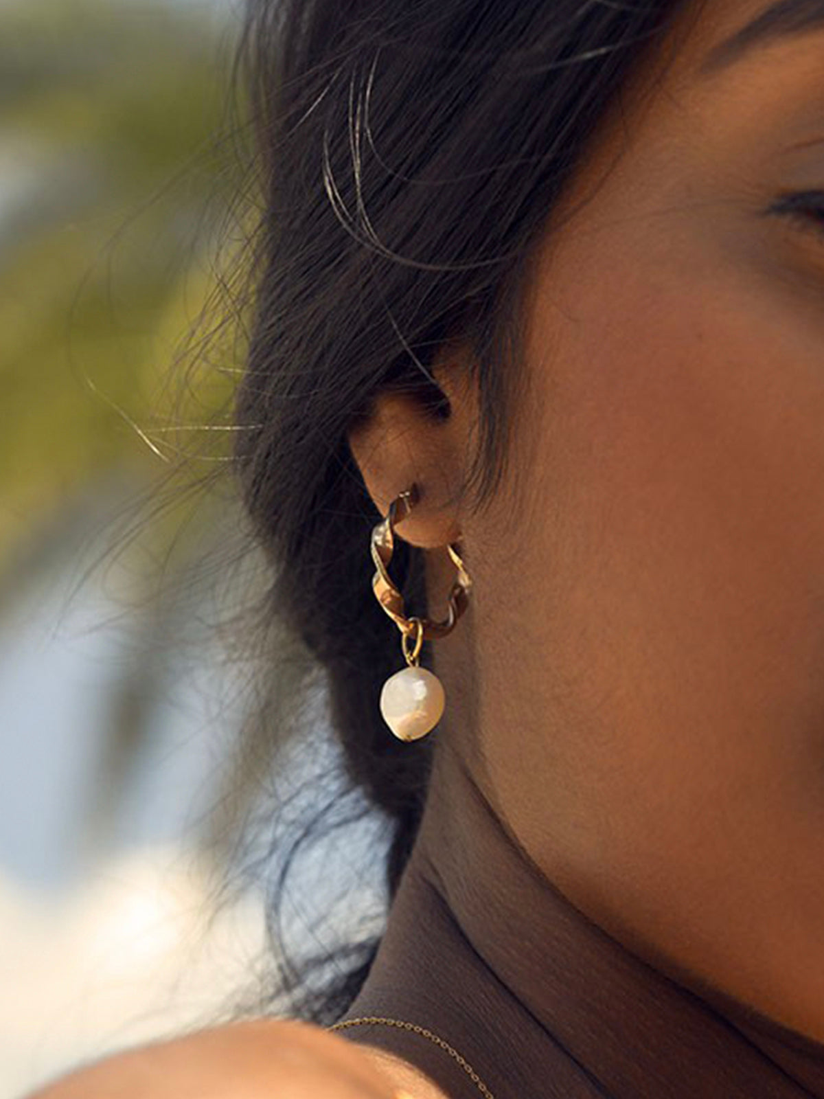 Spiral Pearl Earrings