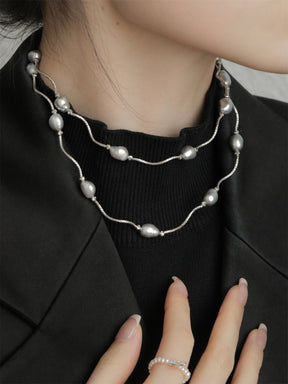 Double Baroque Pearl Necklace