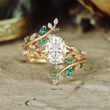 Whispering Leaves Stacking Ring Set